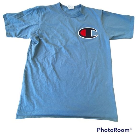 Champion Other - Like New Vintage Champion Short Sleeve T-Shirt Blue Large Logo Patch Men Size XL